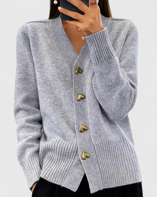 Elegant Knitted Cardigan with Buttons