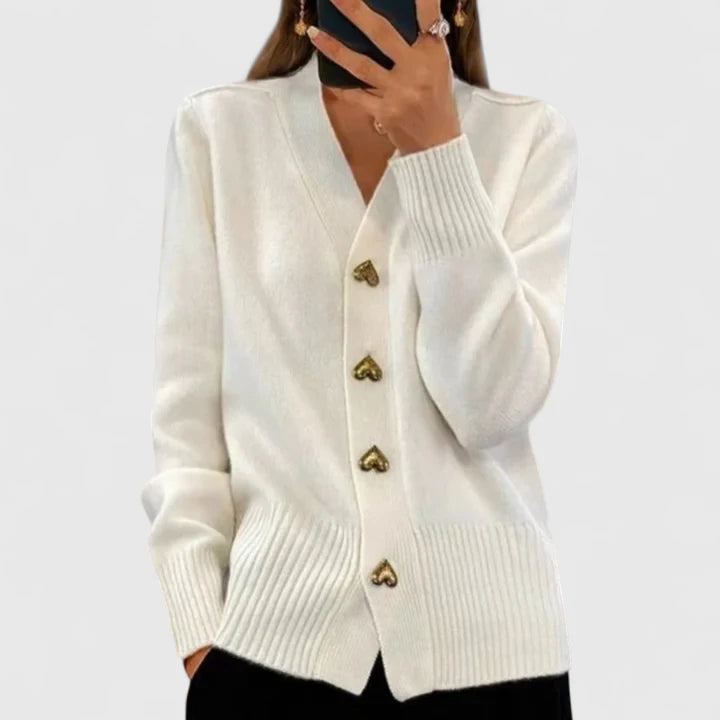 Elegant Knitted Cardigan with Buttons