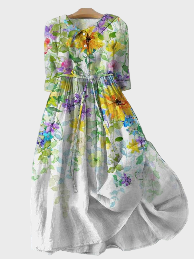 Watercolour Floral Dress