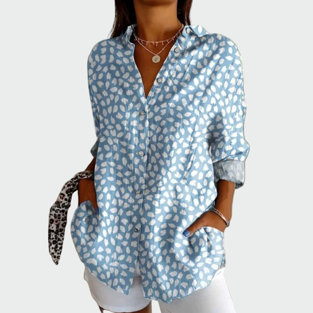 Stylish blouse with floral pattern