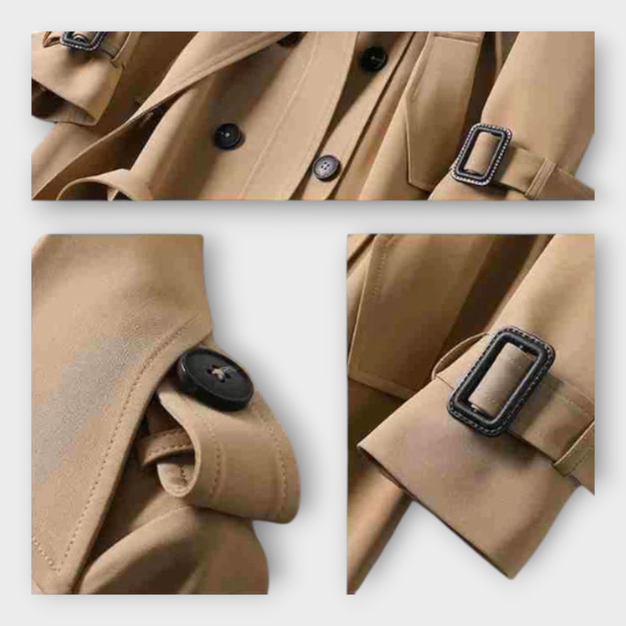 Classic Long Trench Coat with Belt