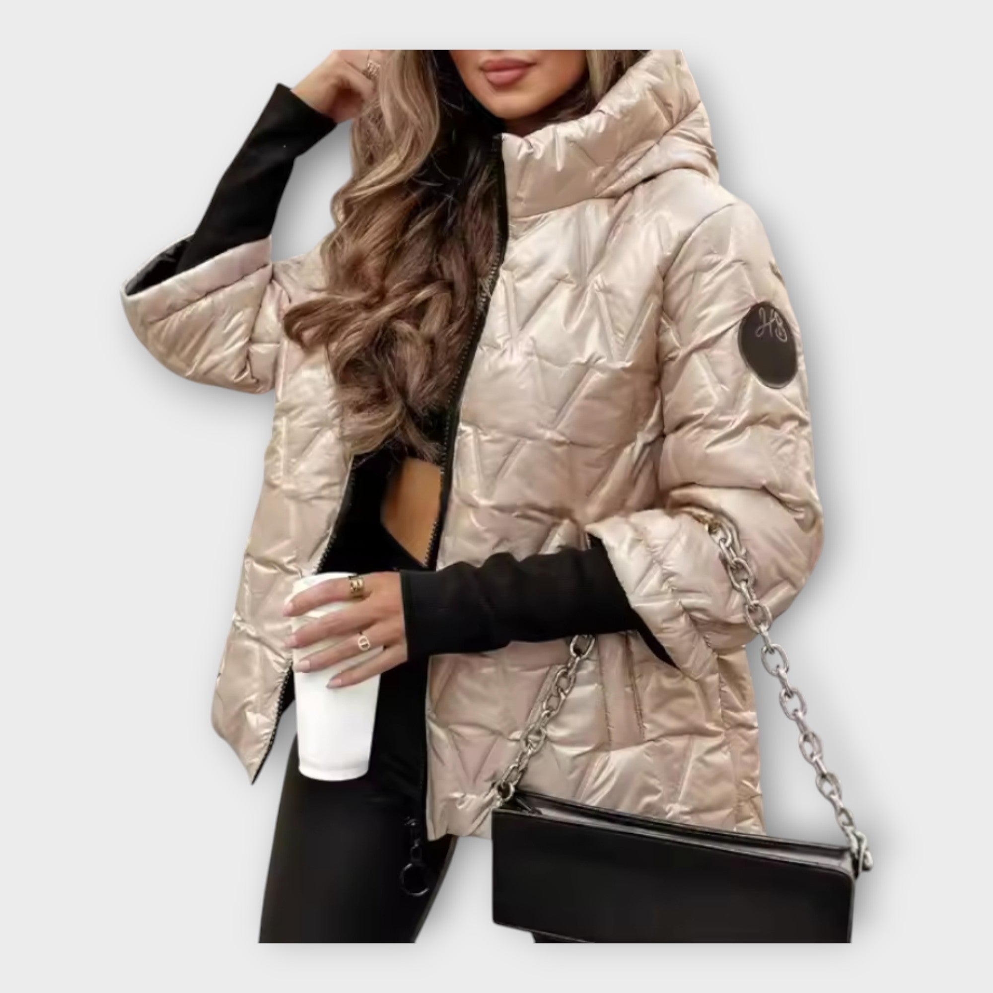 Elegant Quilted Jacket with Hood