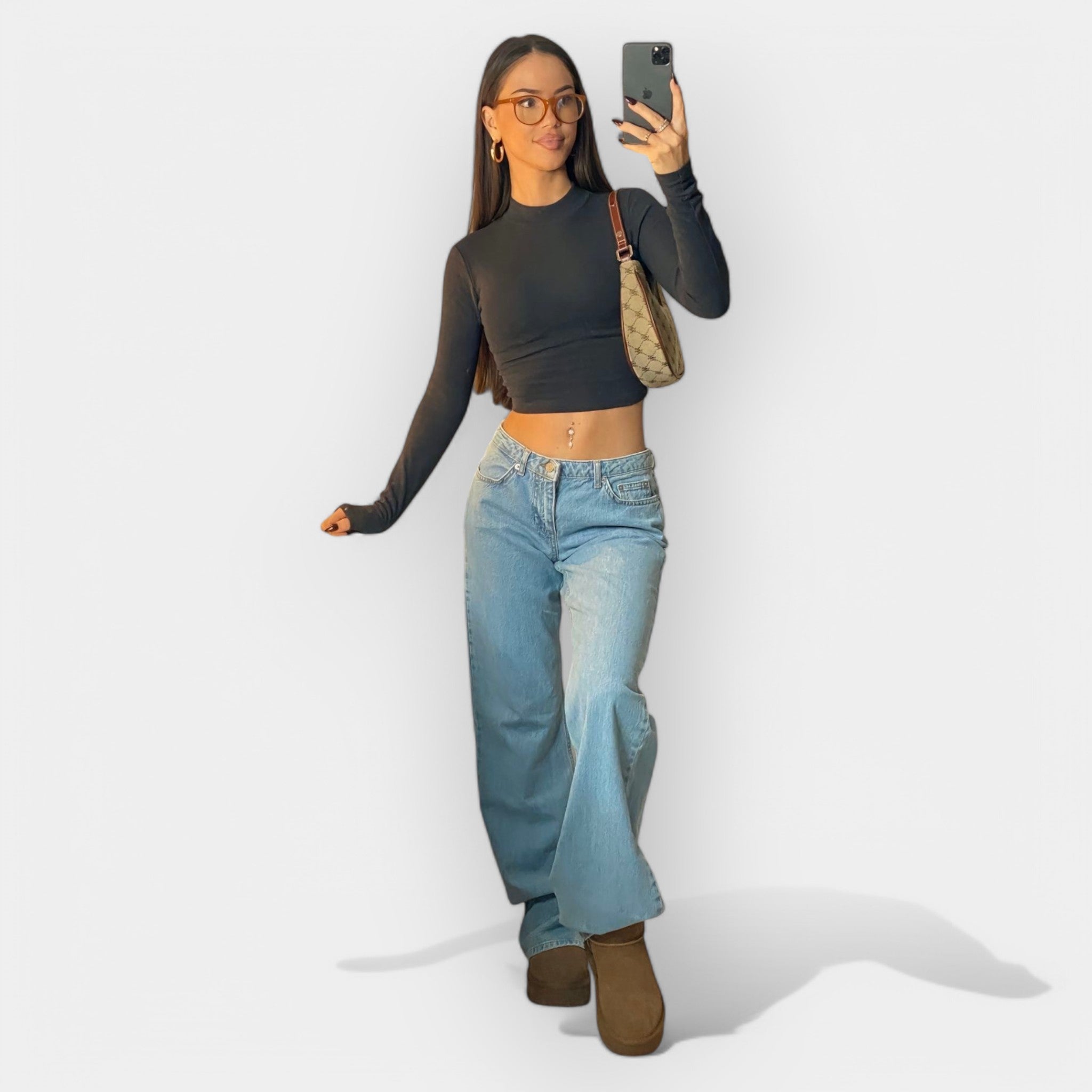 Low-rise Denim Trousers