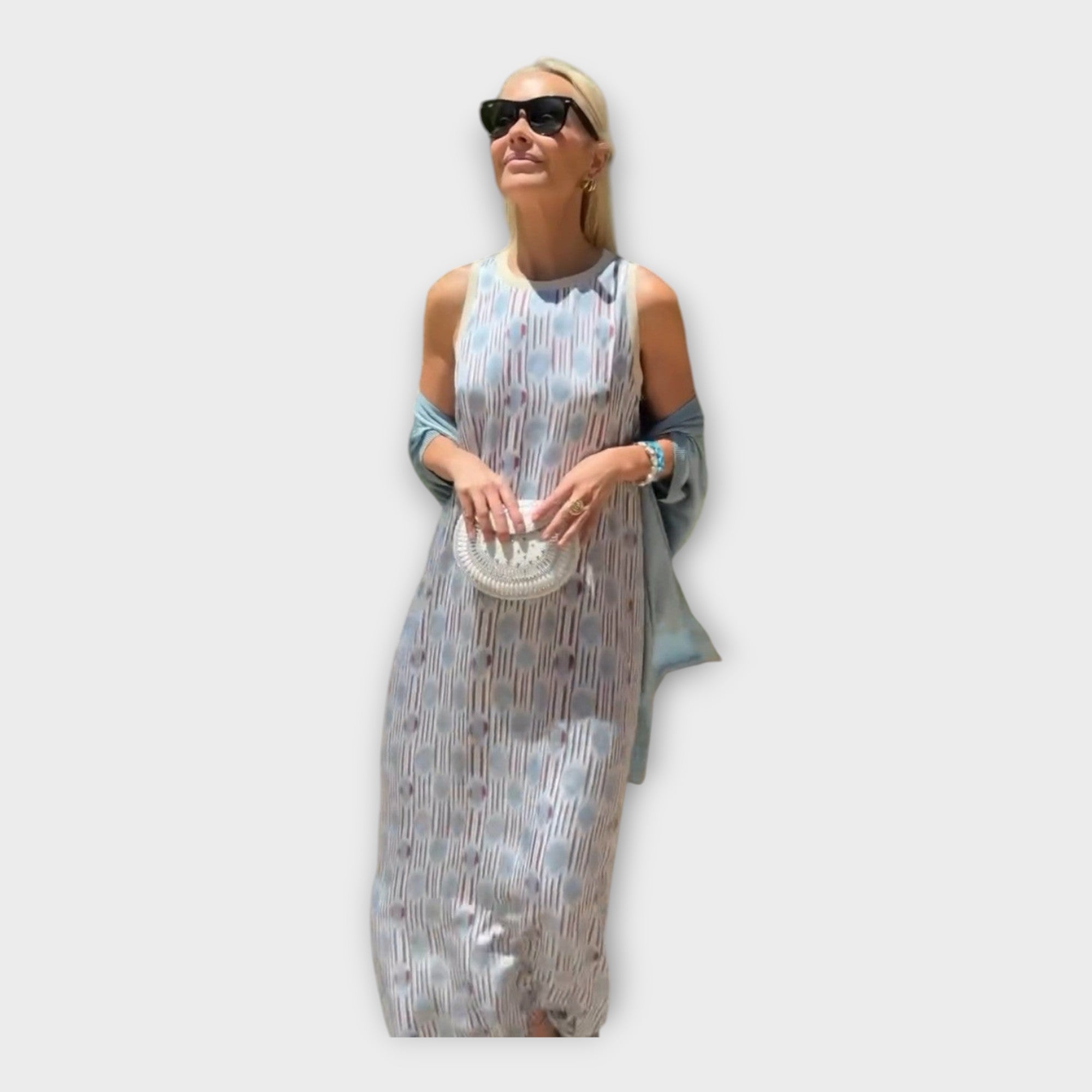 Maxi Dress with Geometric Pattern