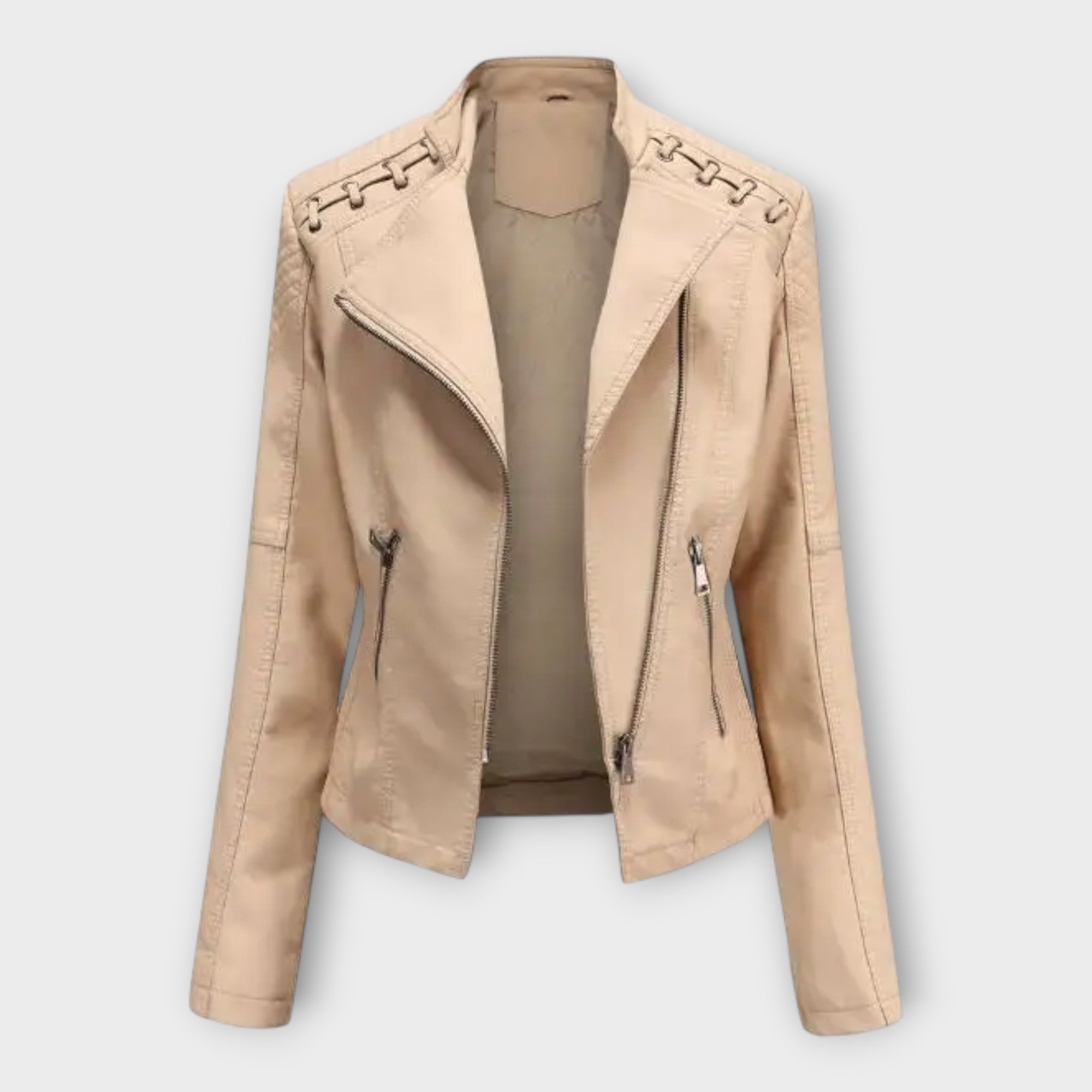 Modern Leather Jacket with Elegant Line and Timeless Sophistication