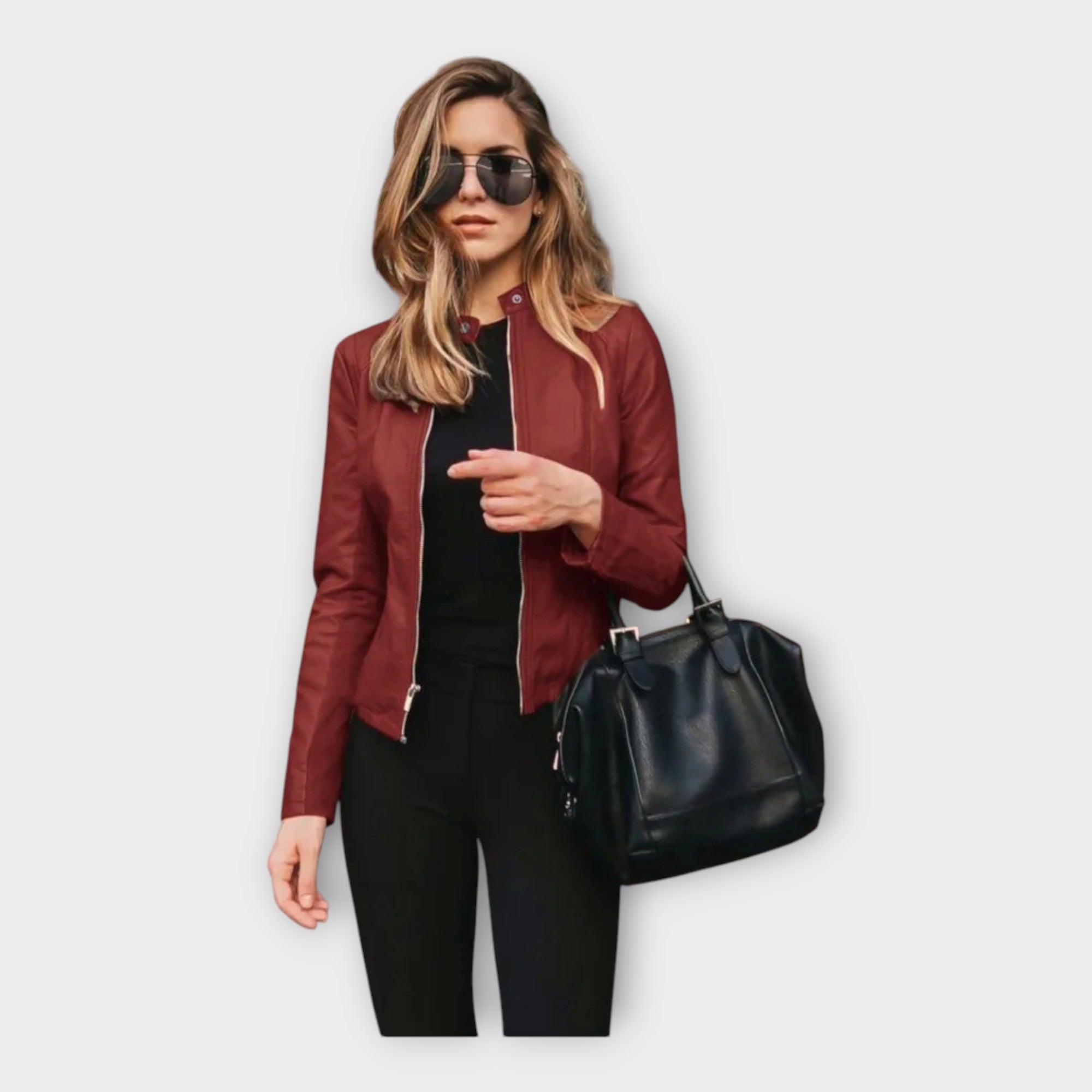 Leather Jacket with Modern Fit