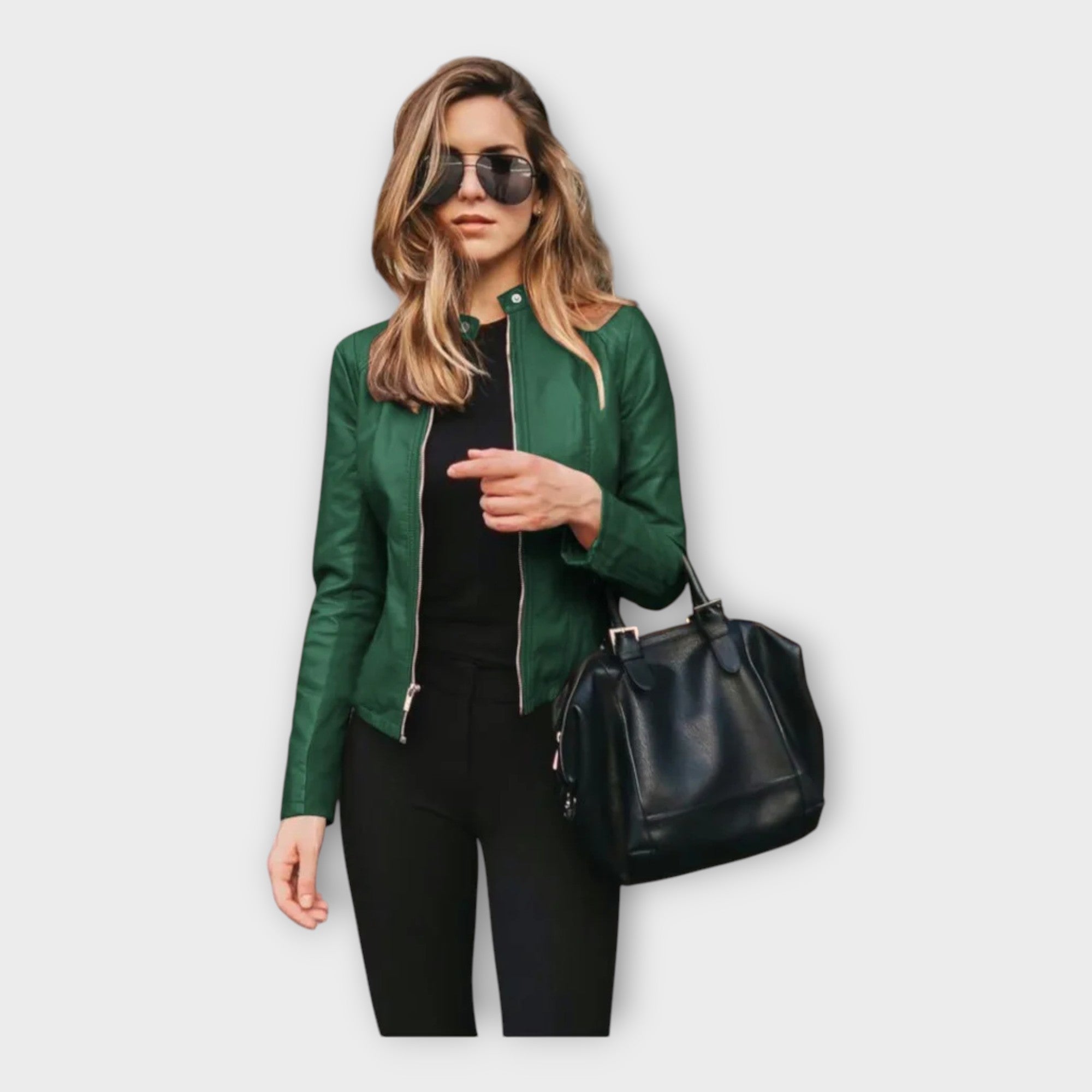 Leather Jacket with Modern Fit