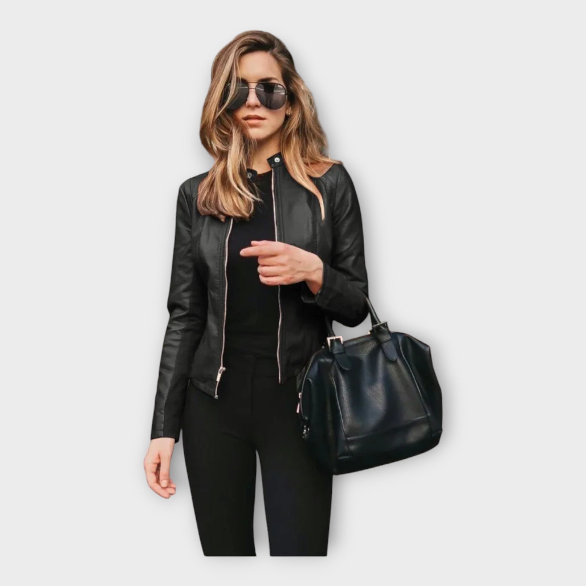 Leather Jacket with Modern Fit