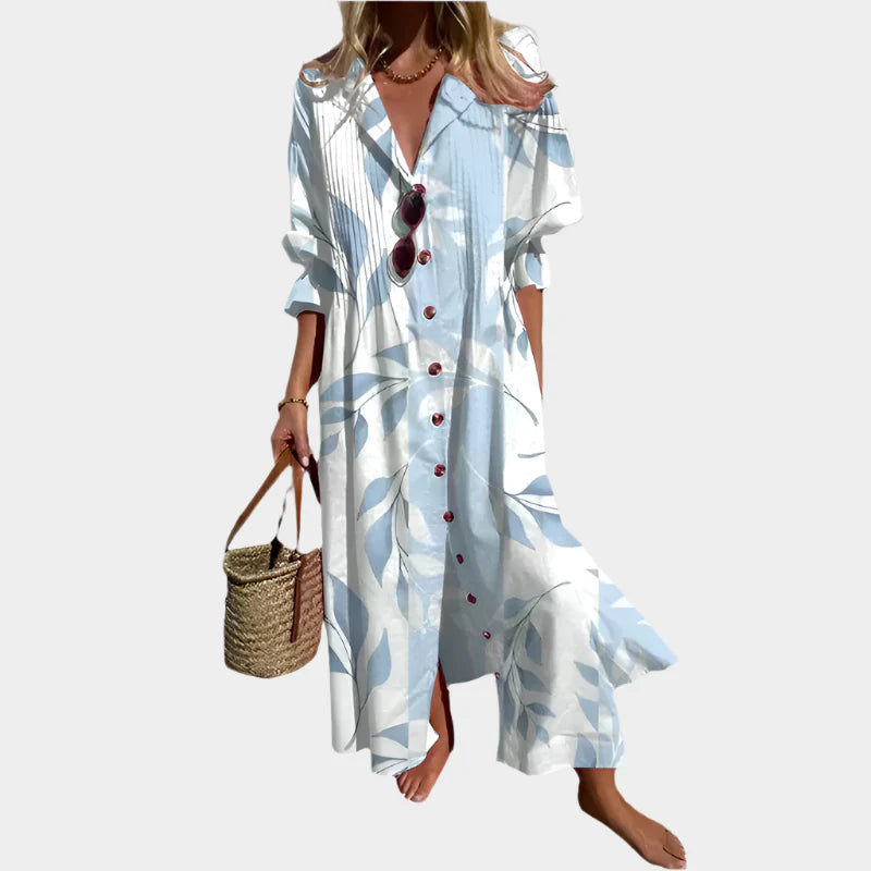 Boho Airy Dress with Puff Sleeves