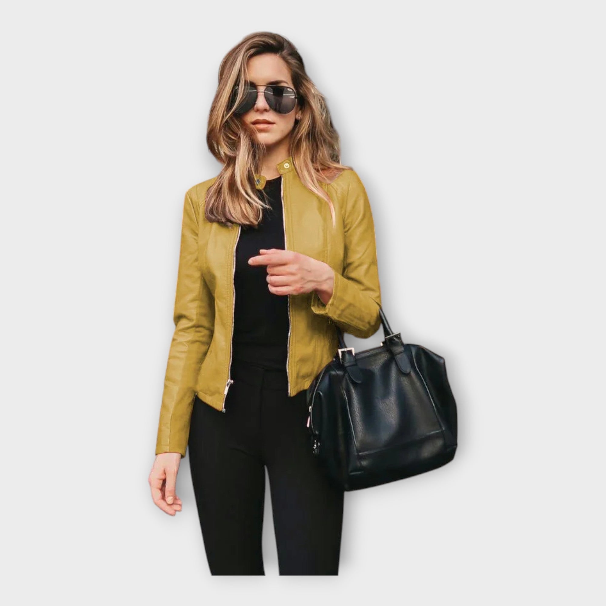 Leather Jacket with Modern Fit