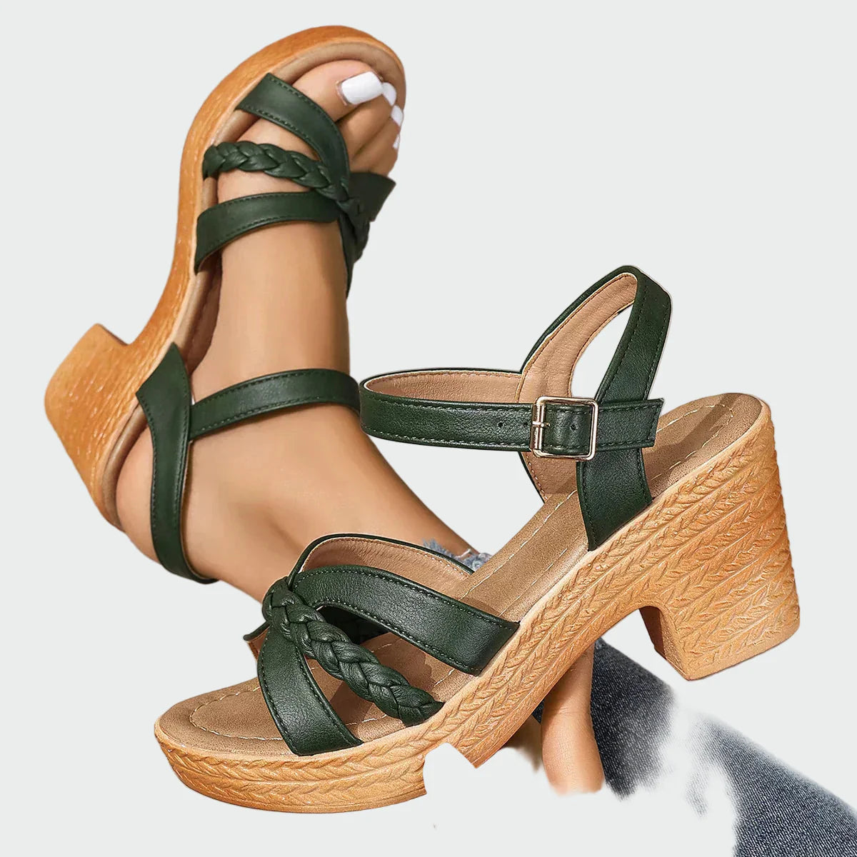 Woven Heeled Sandals