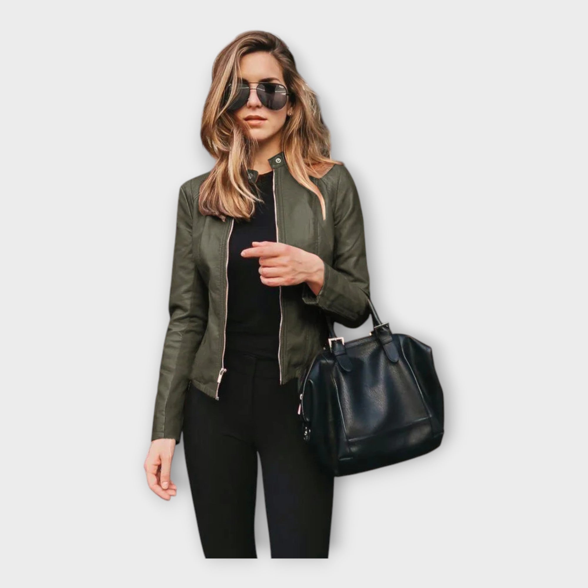 Leather Jacket with Modern Fit