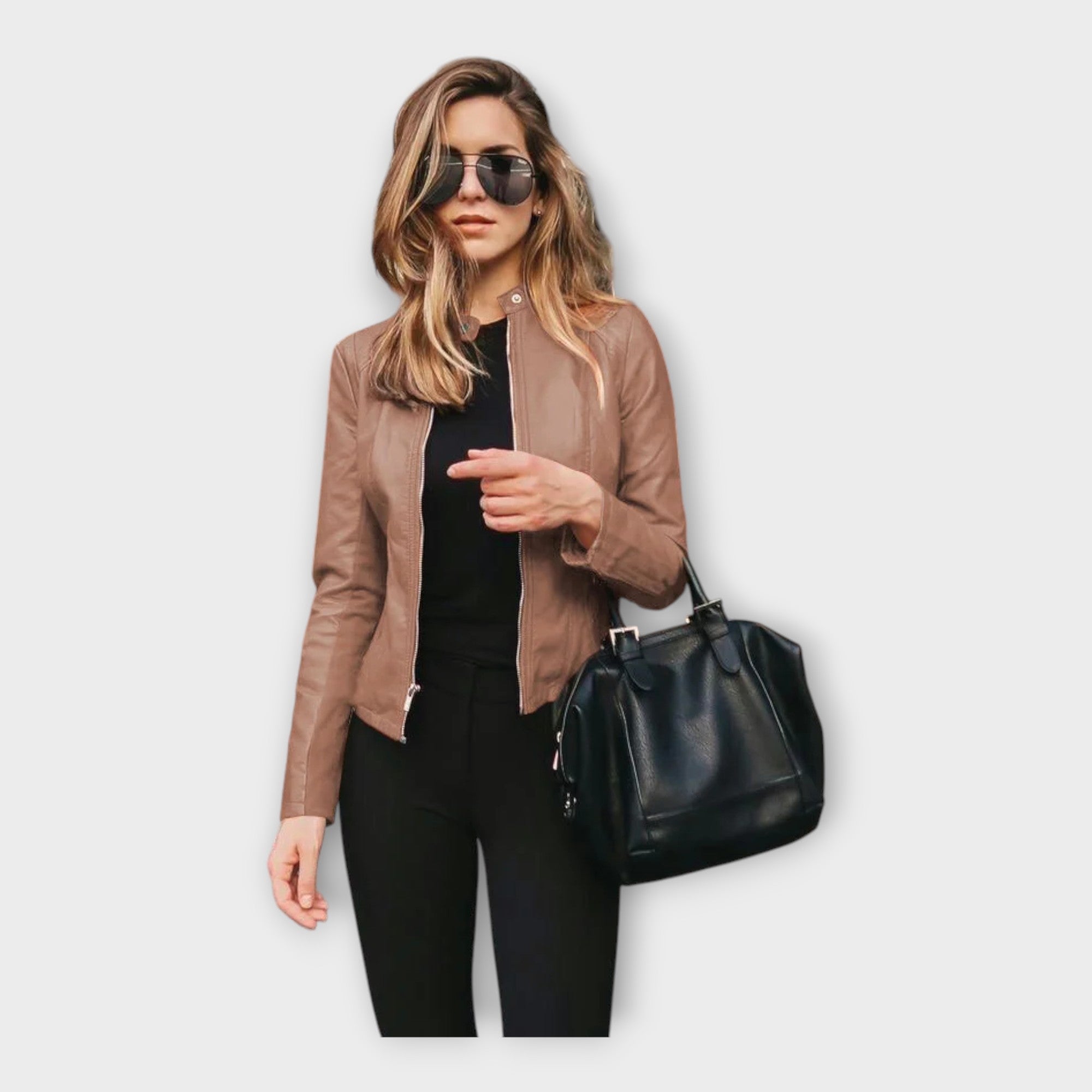 Leather Jacket with Modern Fit