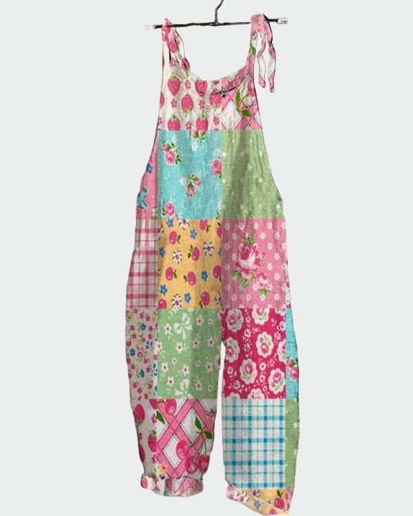 Bohemian Jumpsuit with Floral Pattern – Effortless Style and Comfort All Day