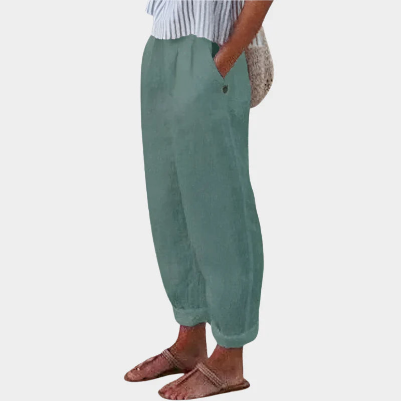 Comfortable Linen Trousers with Pockets