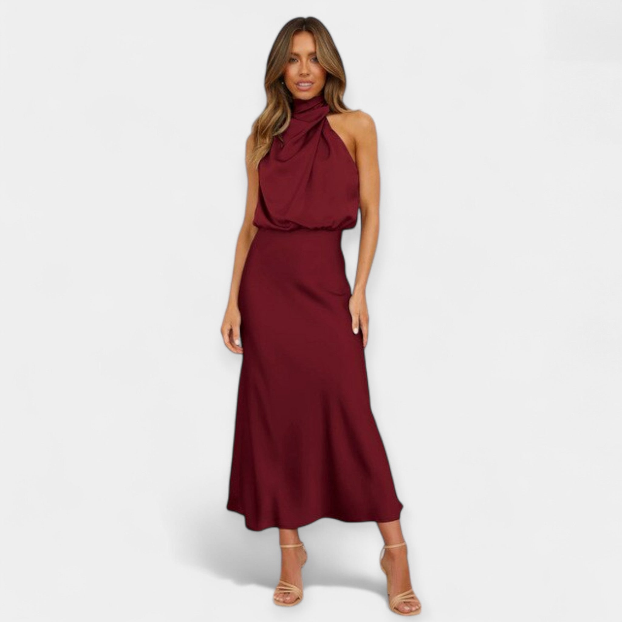 Maxi Dress with Off-Shoulder Design