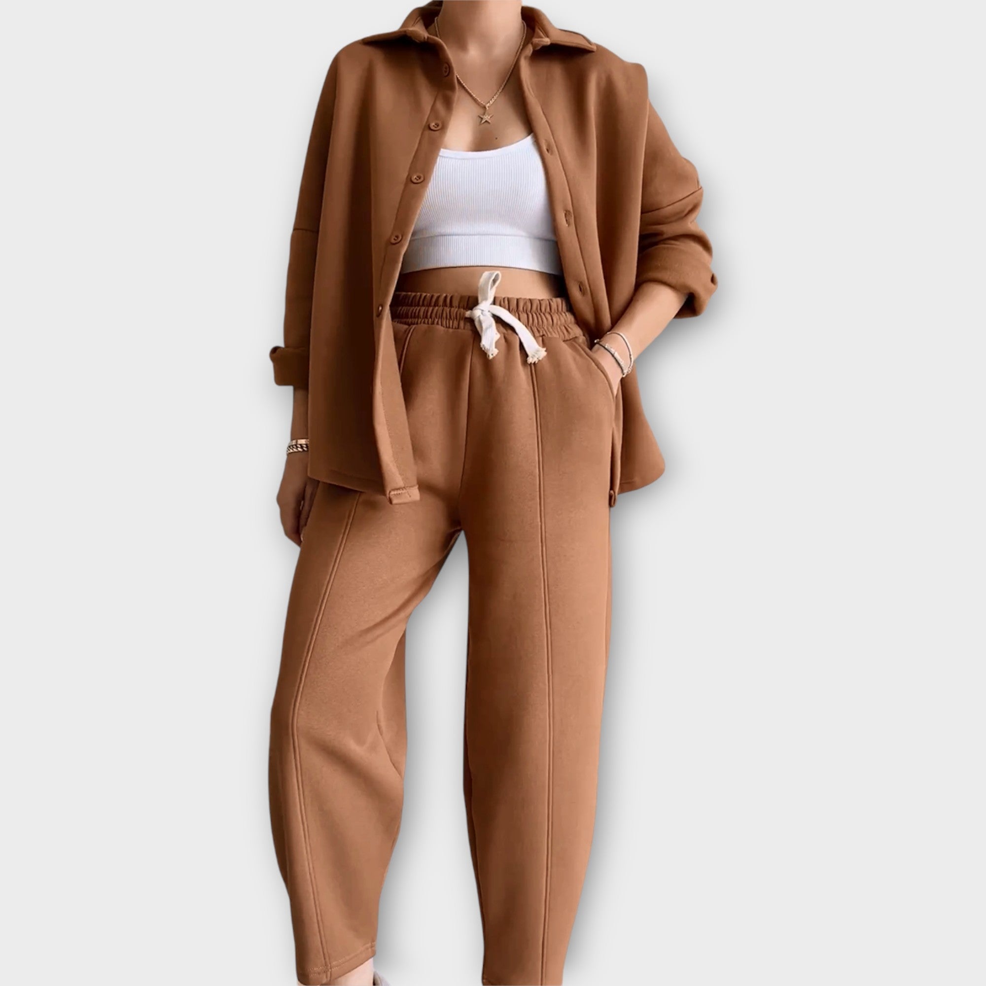 Button Set with Elegant Line