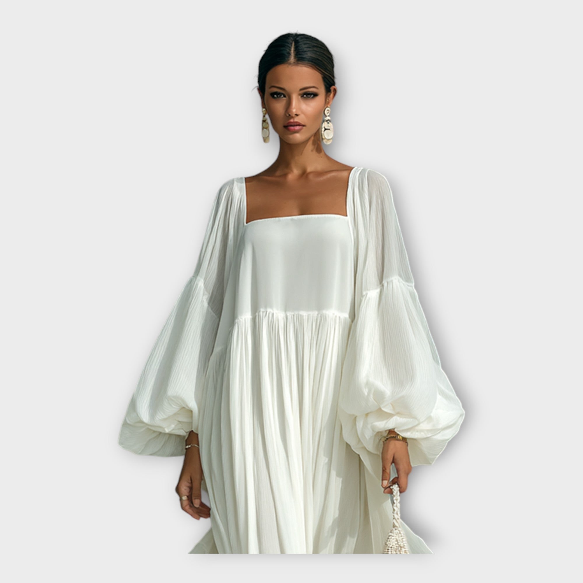 Airy dress with refined minimal aesthetic