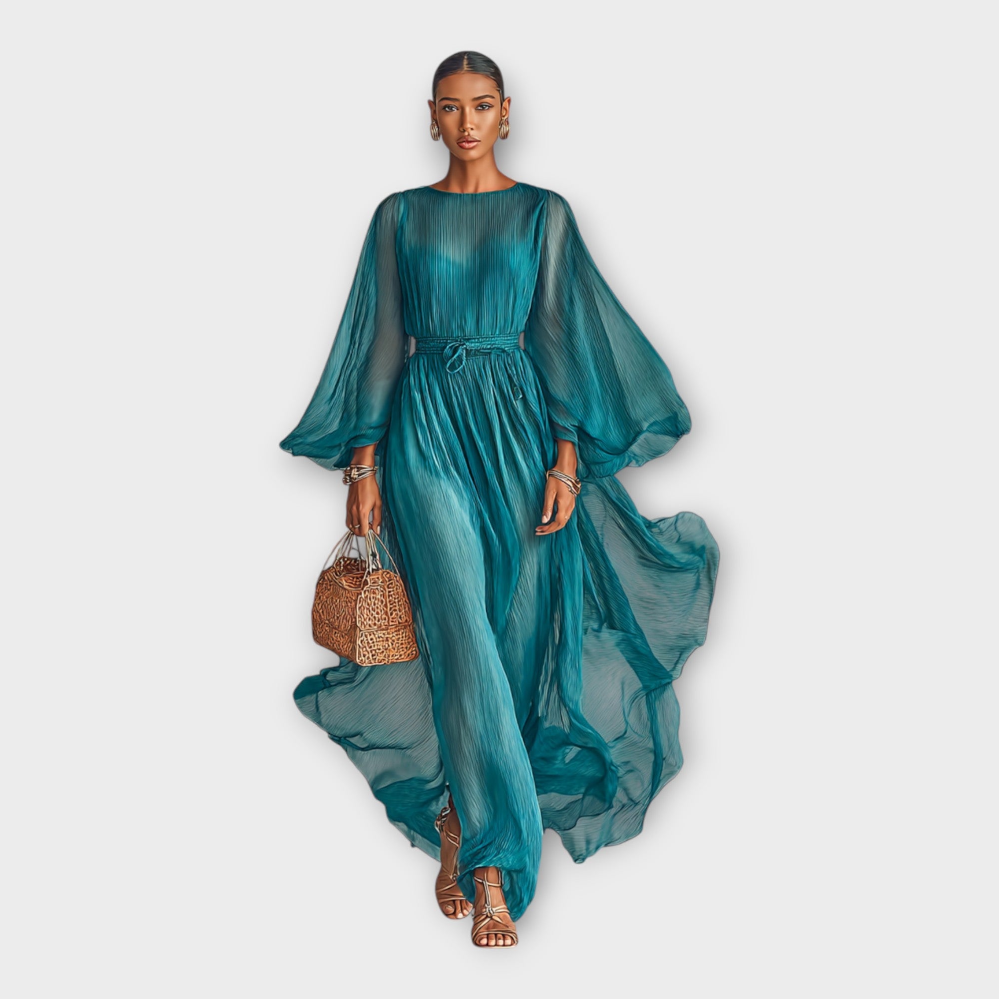 Airy dress with elegant and timeless aesthetics