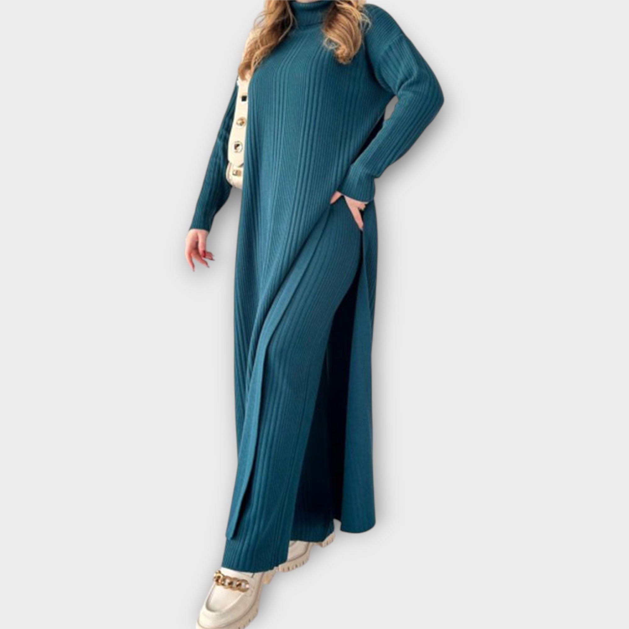 Maxi Knitted Dress with Relaxed Fit
