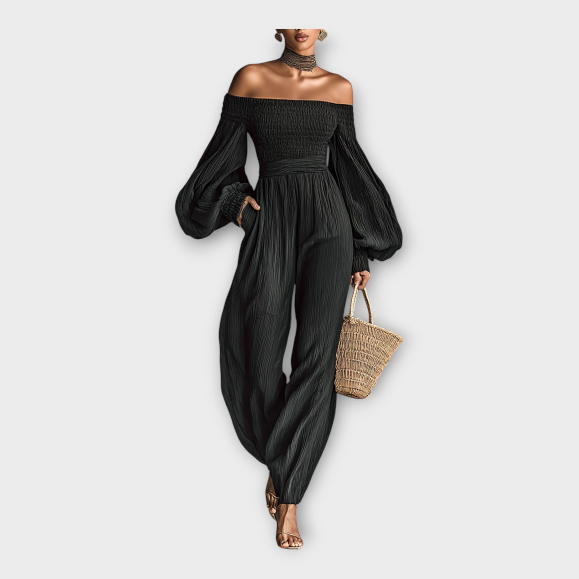 Full-Length Jumpsuit with Airy Elegance