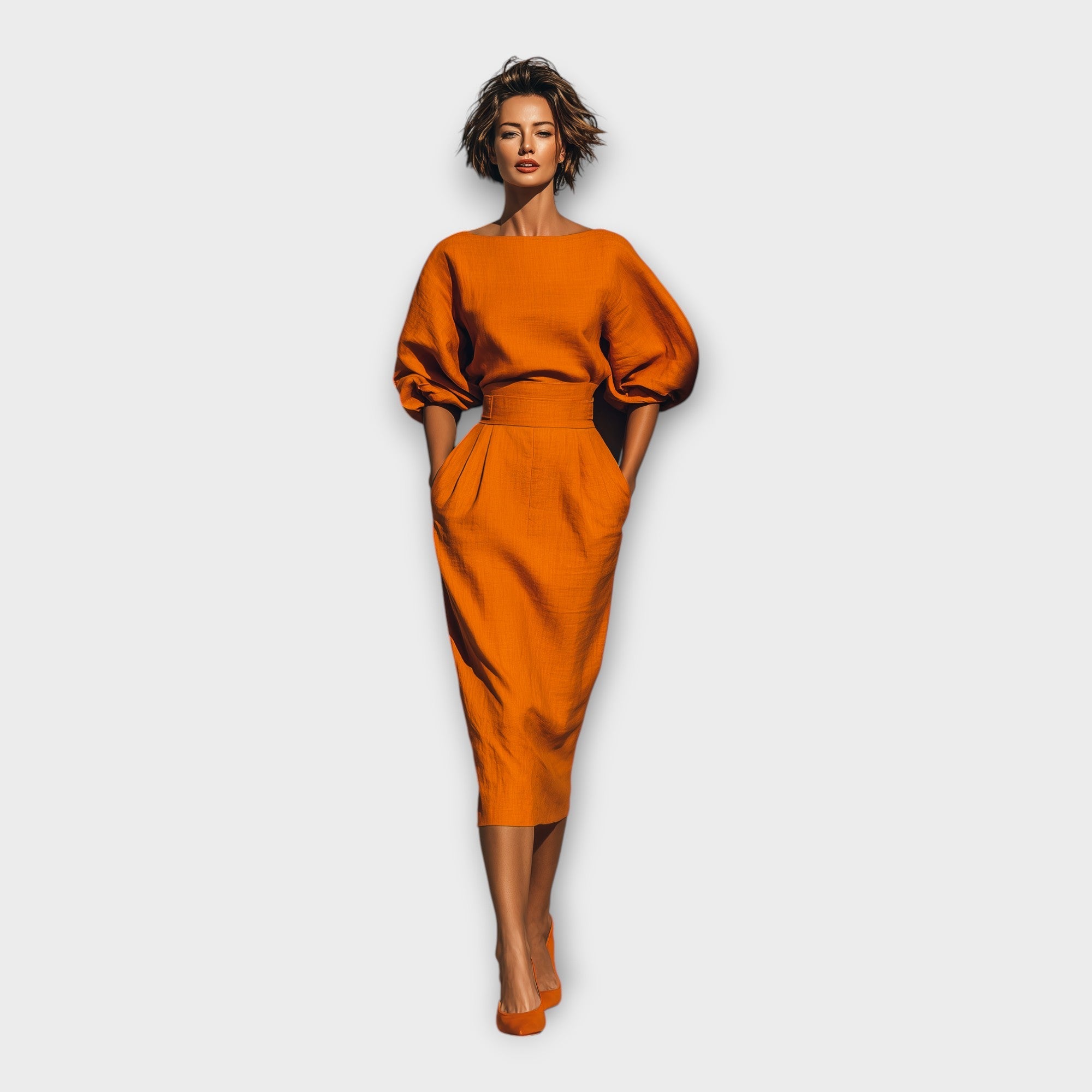 Elegant dress with refined design and minimal aesthetic