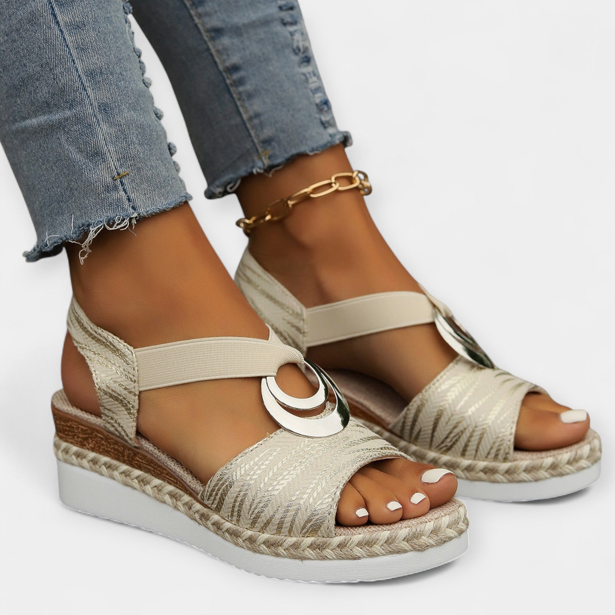 Roman Sandals with Weaving