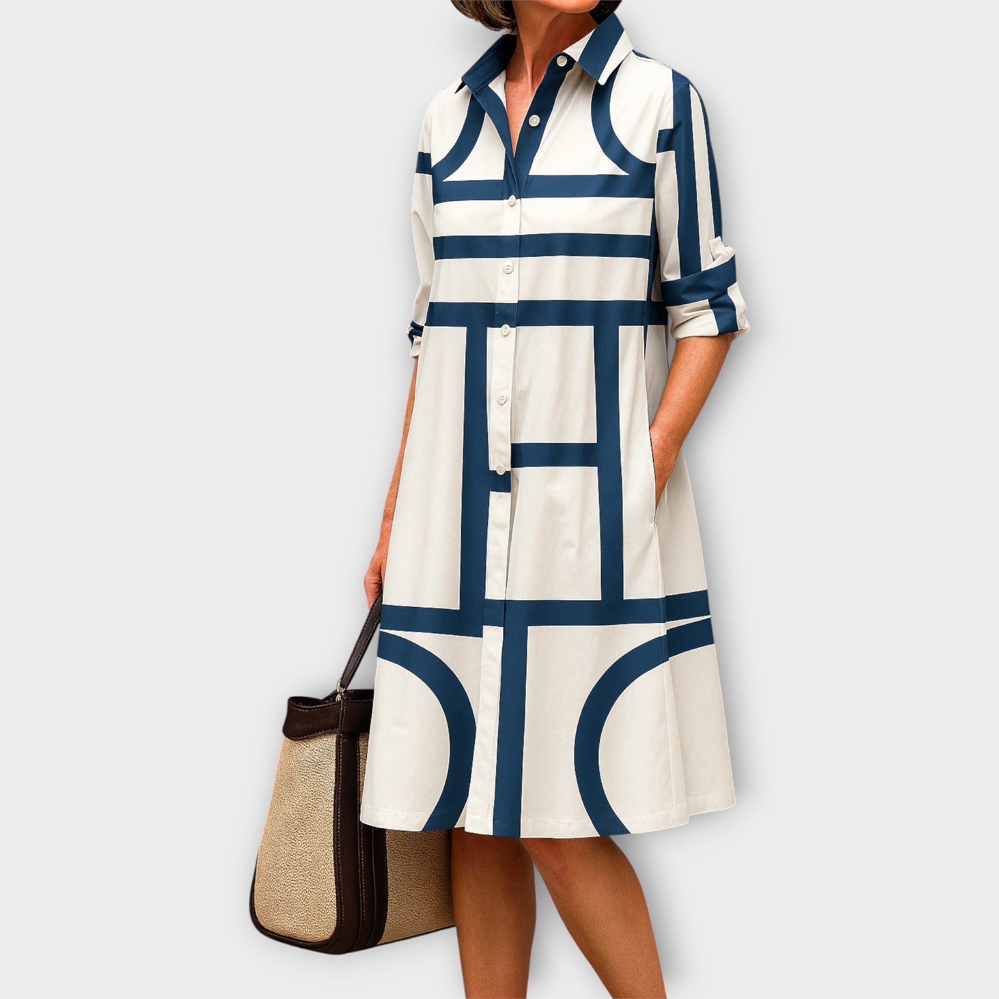 Shirt Dress with Elegant Line and Timeless Design