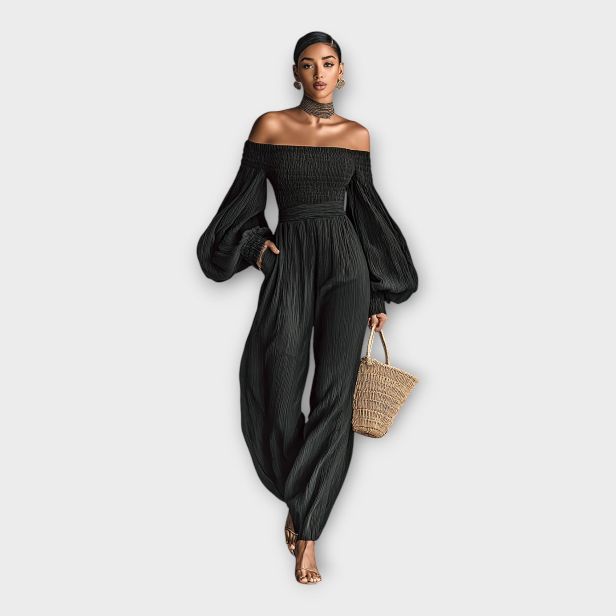 Full-Length Jumpsuit with Airy Elegance