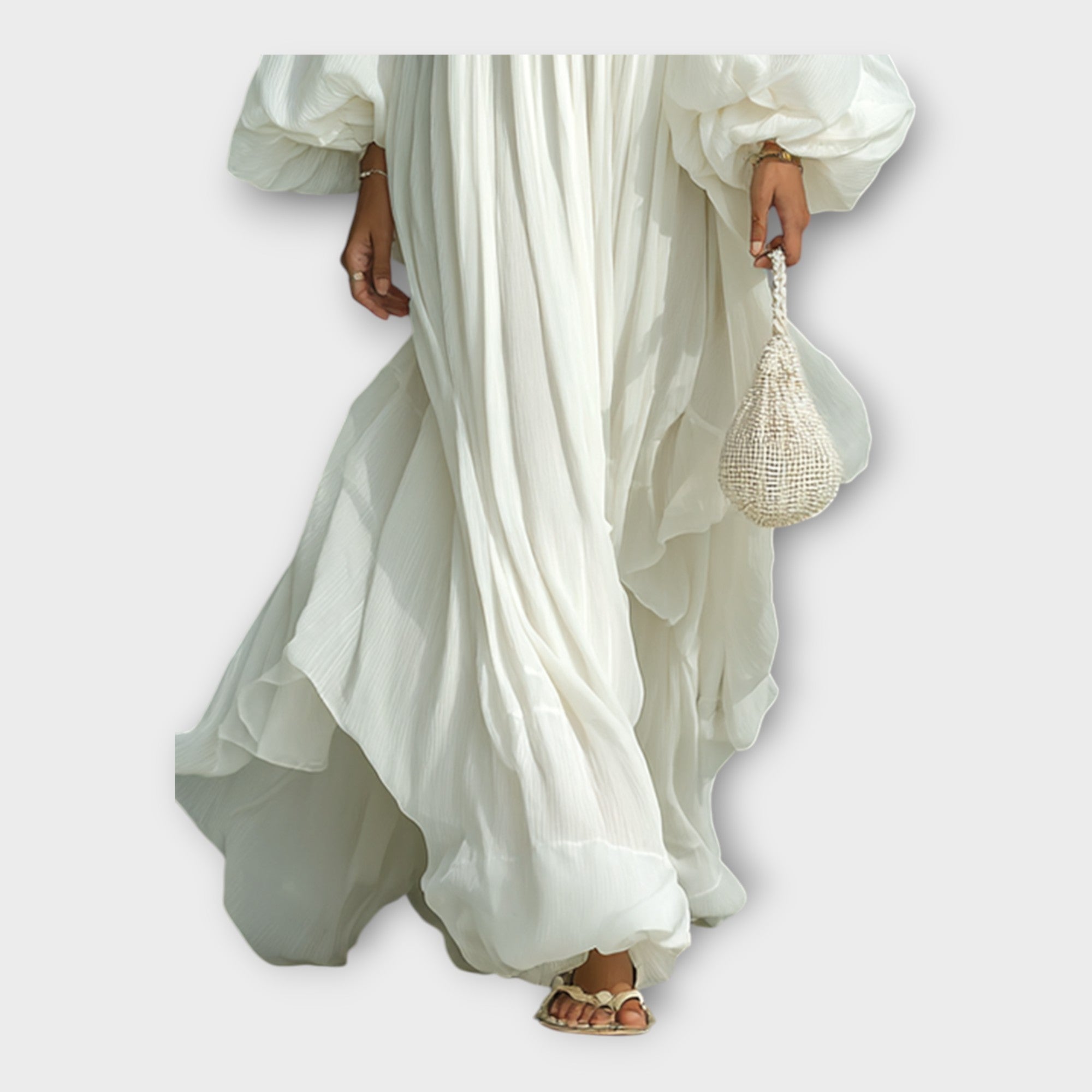 Airy dress with refined minimal aesthetic