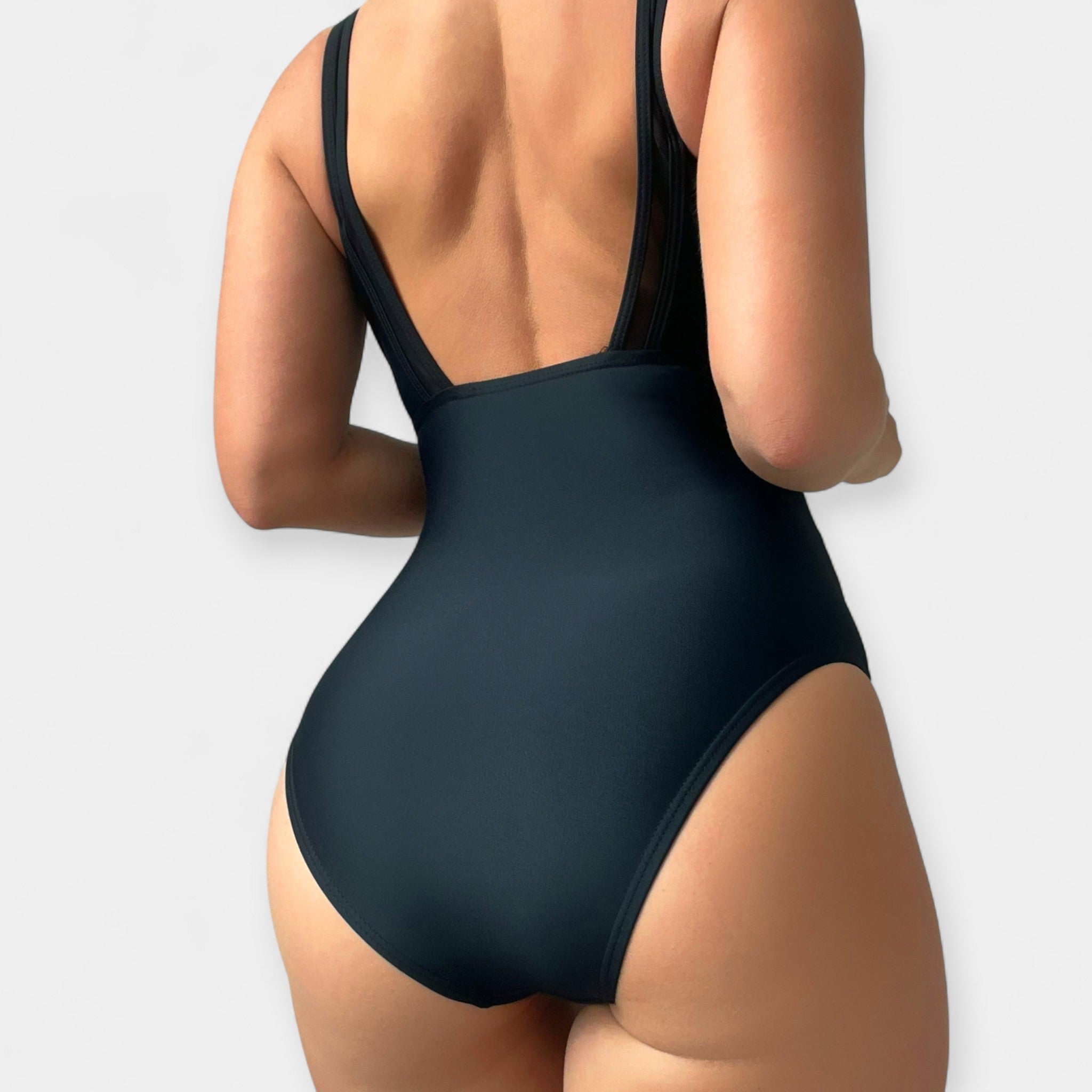 Full Body Swimsuit with Sheer Details