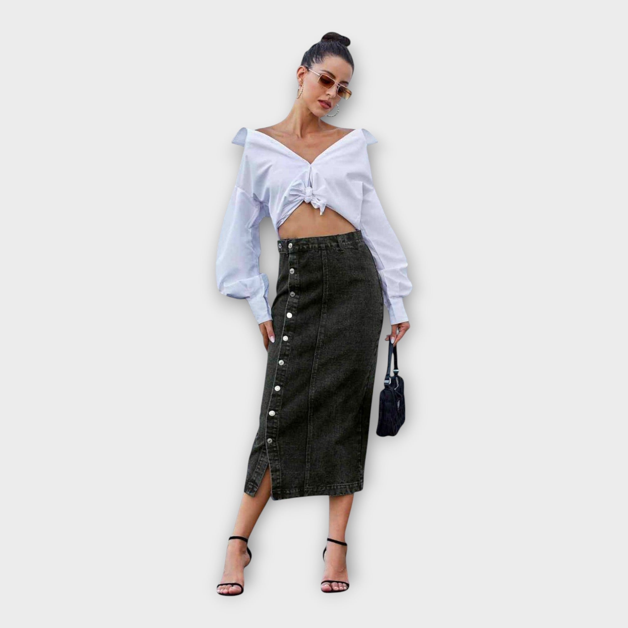 Maxi Skirt with Buttons