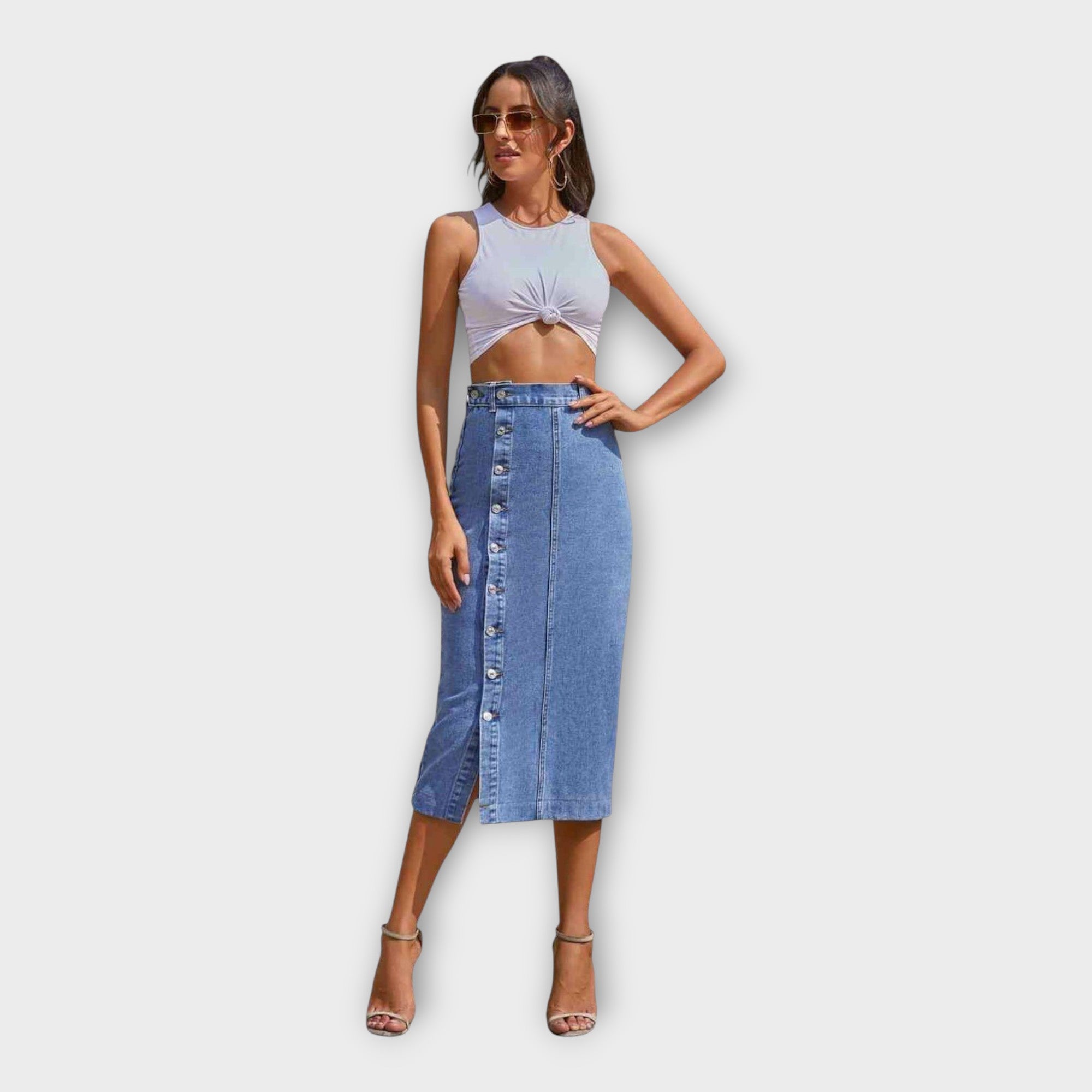 Maxi Skirt with Buttons