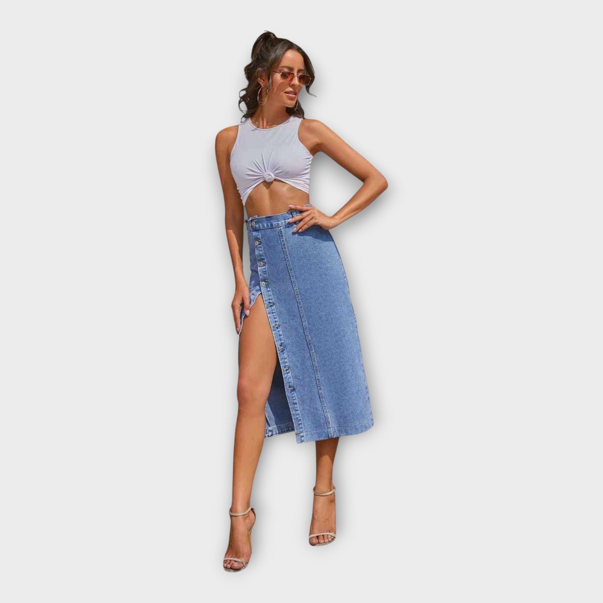 Maxi Skirt with Buttons