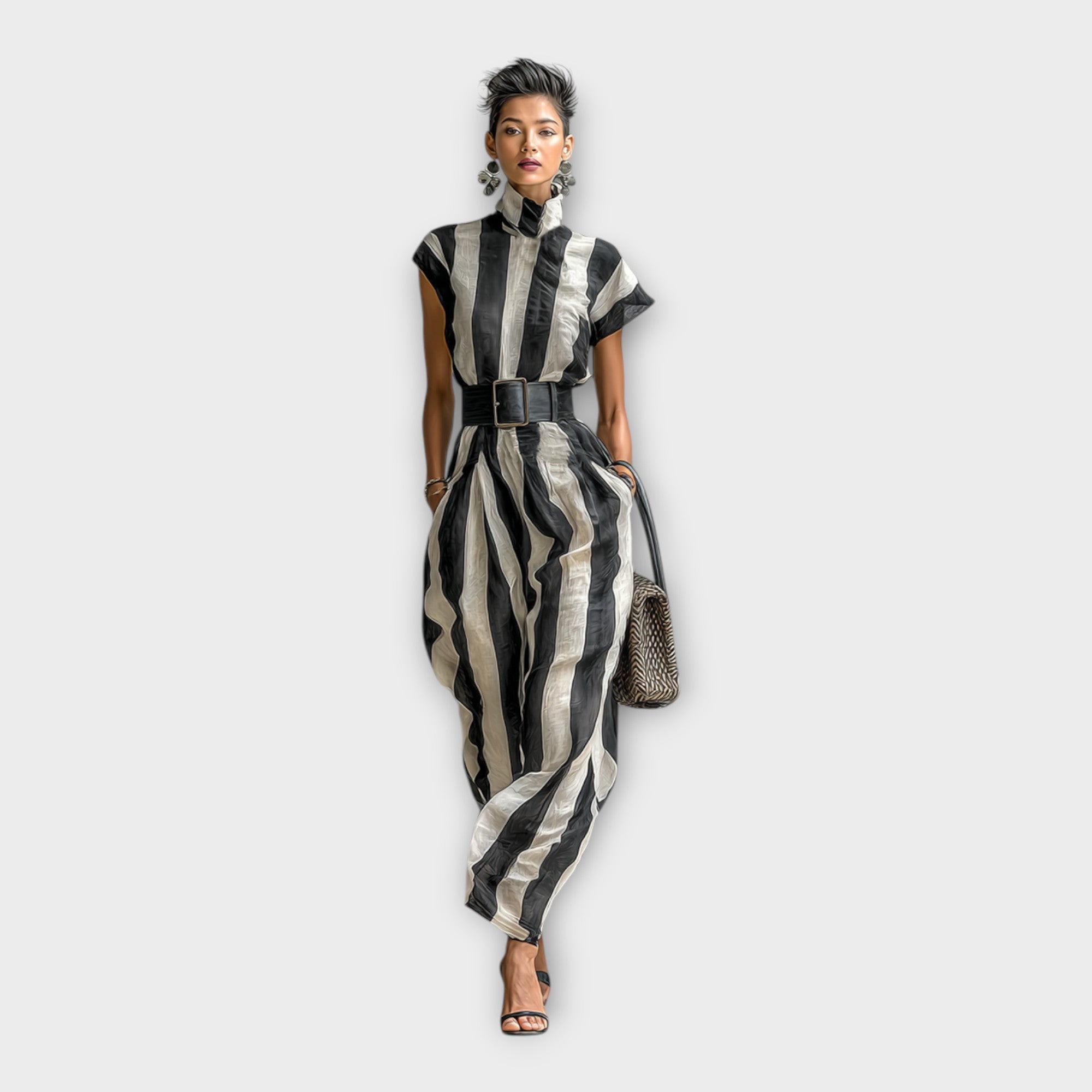 Full-length jumpsuit with statement elegance