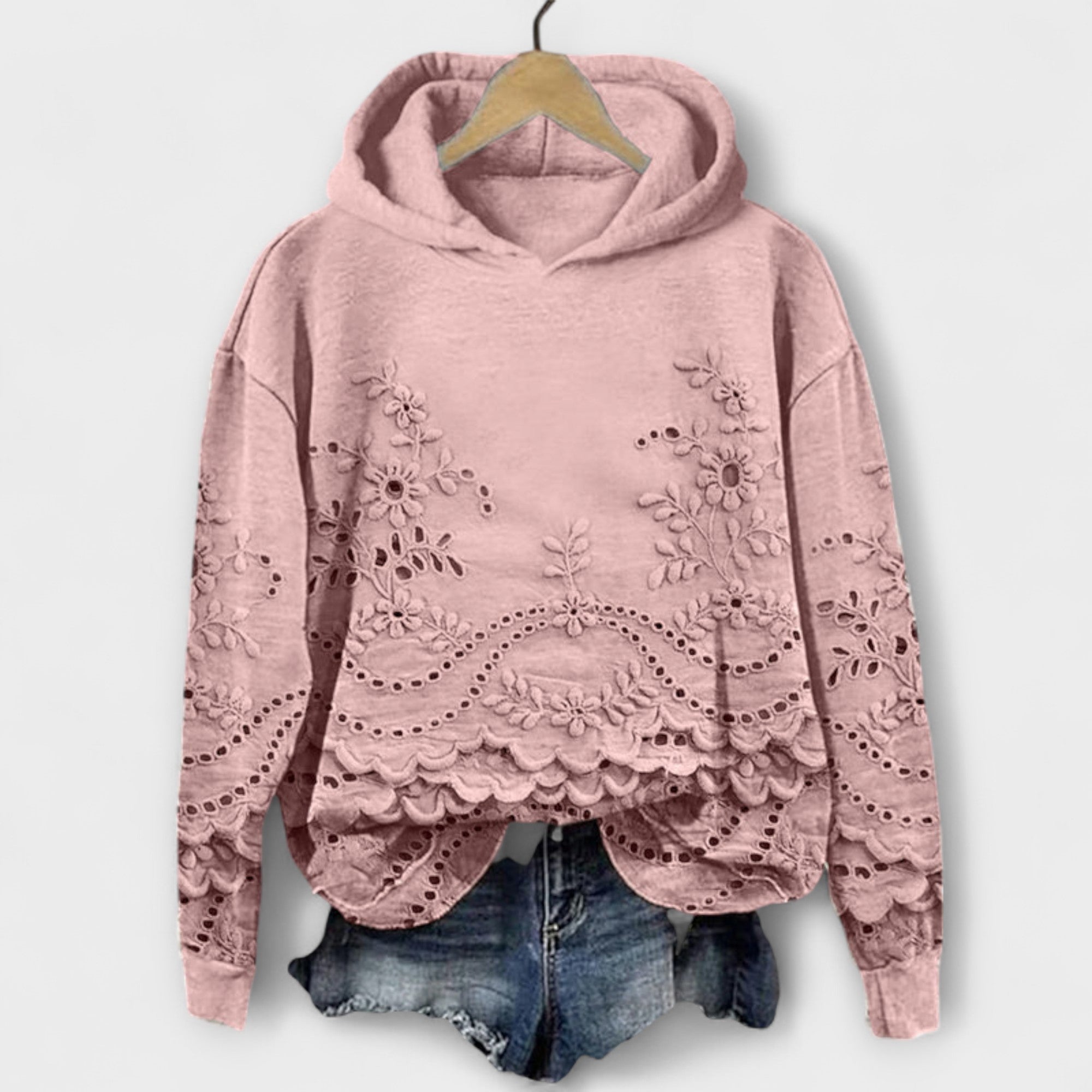 Hoodie with Lace Details