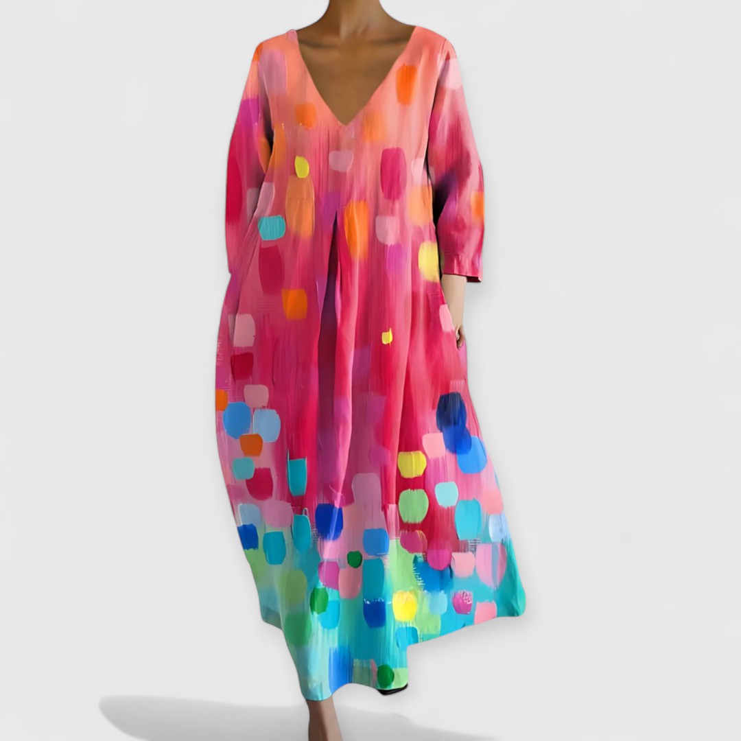 Premium Elegant Dress with V-Neck