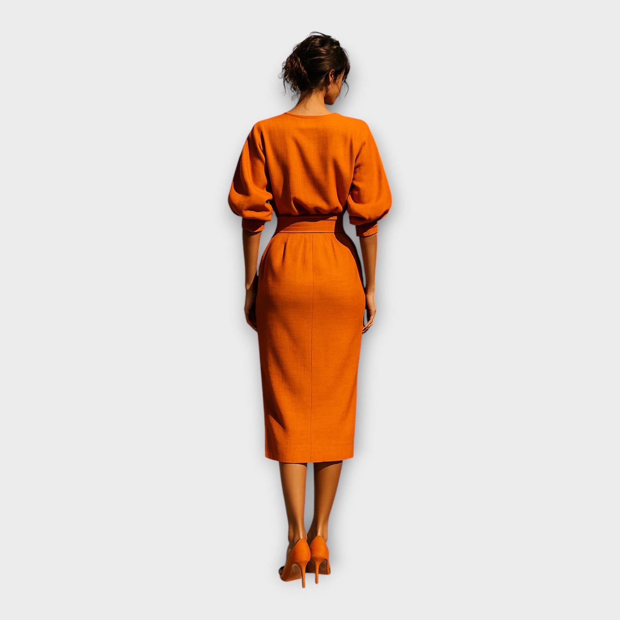 Elegant dress with refined design and minimal aesthetic