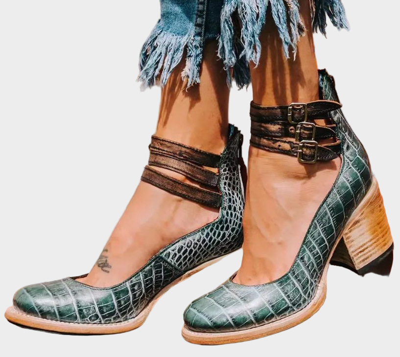 Strappy Heels with Chunky Heel