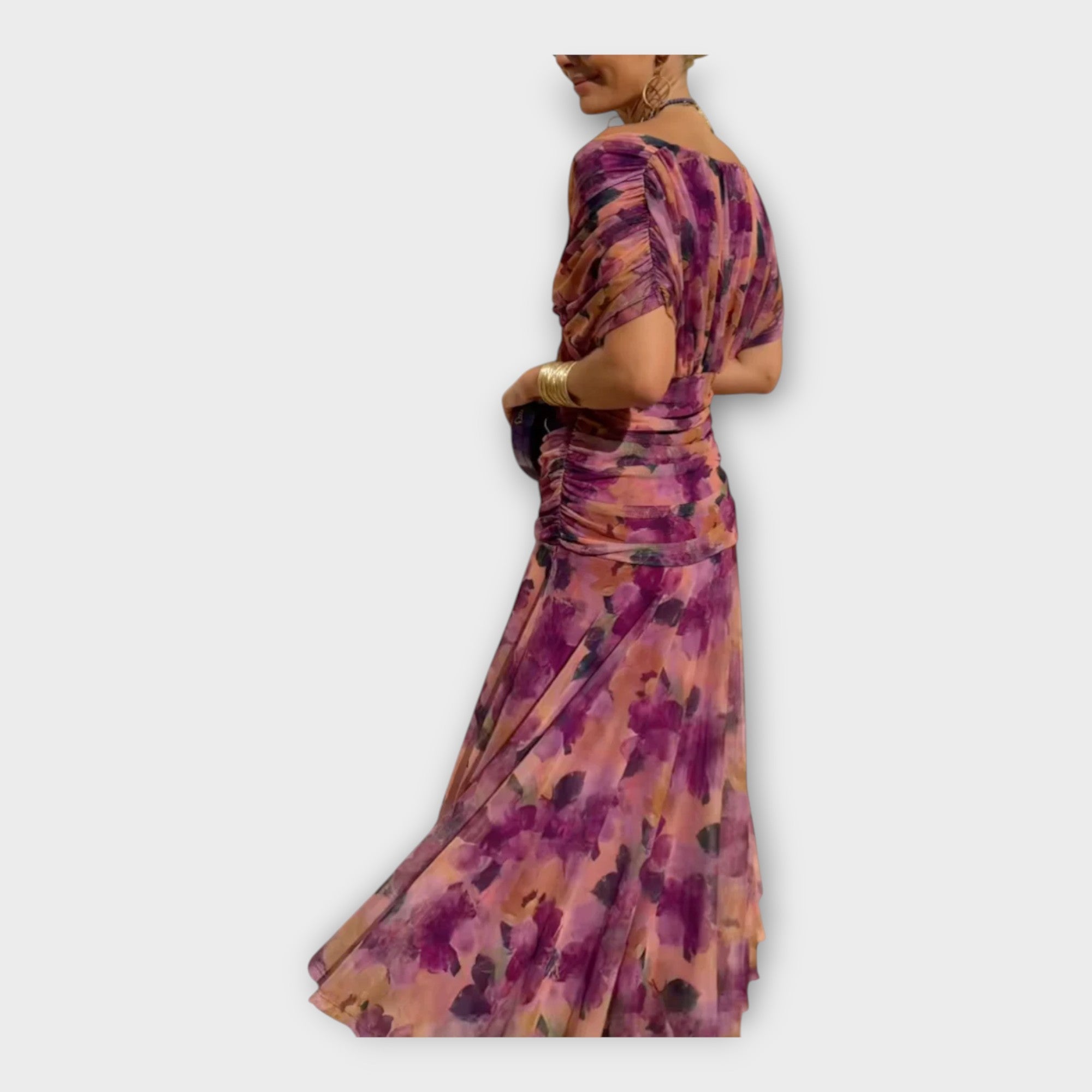 Airy Dress with Stunning Neckline