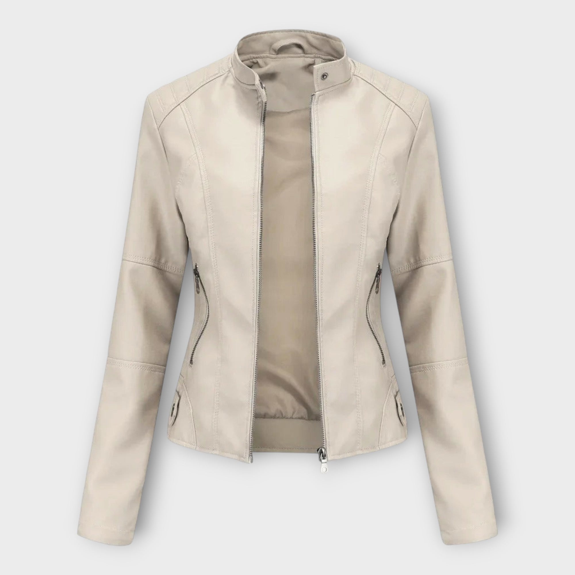 Leather Elegant Blazer with Modern Cut and Timeless Style